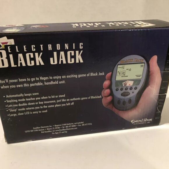 Electronic Black Jack Handheld Game, Excalibur Electronics, Manual, Clean - Picture 2 of 7